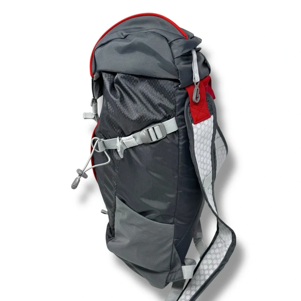 Timber Ridge Bendeleben 15L Backpack Gray Red Lightweight Hiking Day Pack - NEW‎